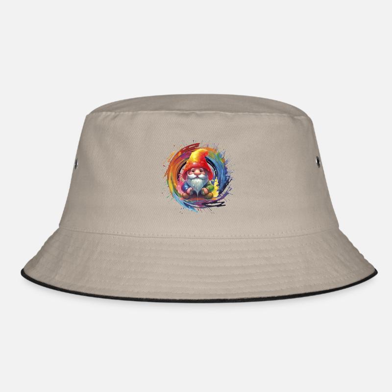 Colorful Christmas Gnome Wizard Bucket Hat