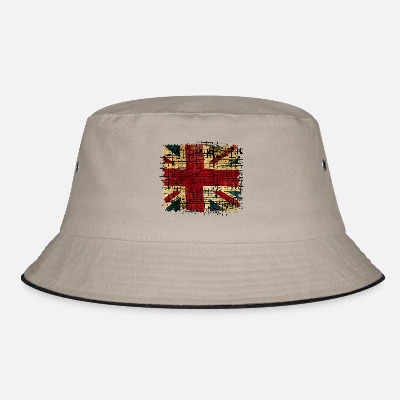 Vintage British Union Jack Digital Art Bucket Hat
