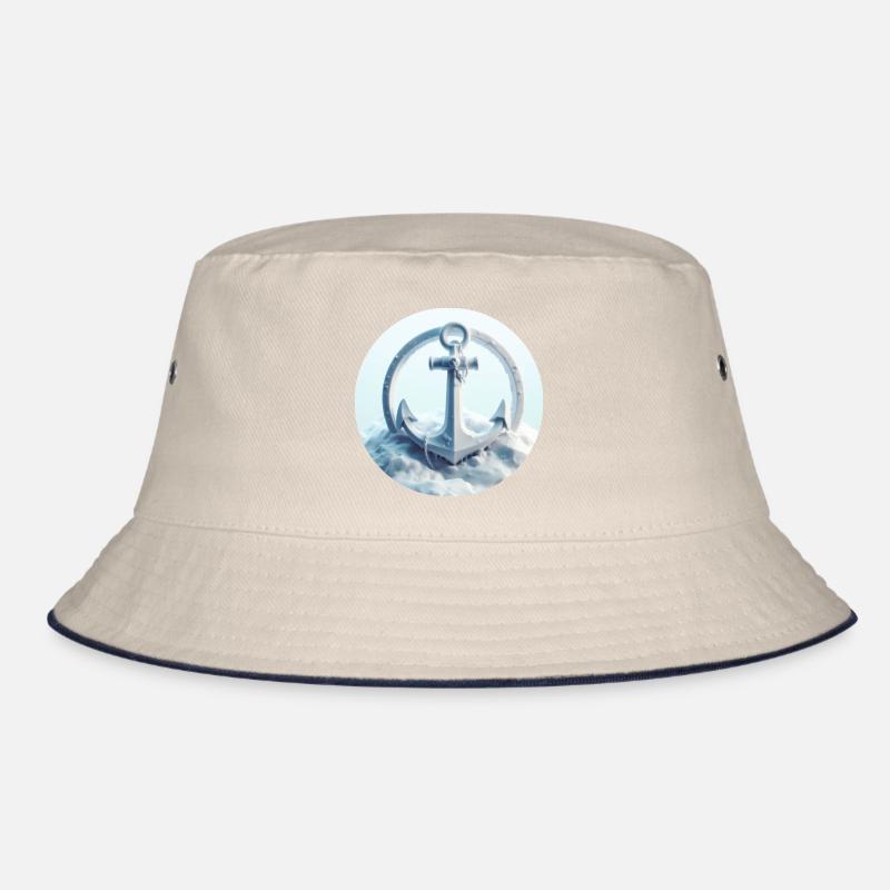 Anchor in Ice Landscape Bucket Hat