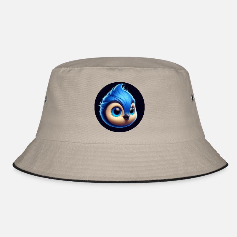 Comic Vogel blau Meise Blaumeise Bucket Hat
