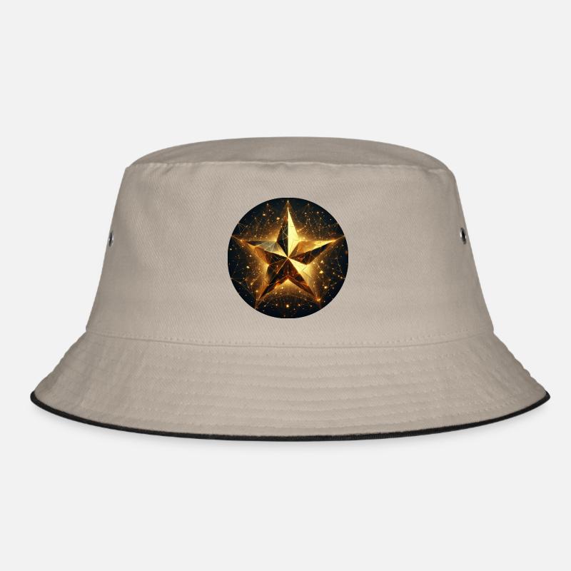 Star, twinkle, gold, galaxy Bucket Hat