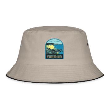 Armorique Park, Halbinsel Crozon: Natur an der Küste - Bucket Hat - Khaki/Schwarz - Vorne
