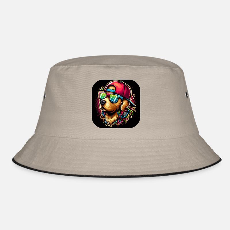 Chien graphique cool avec cappy et lunettes de soleil Bob