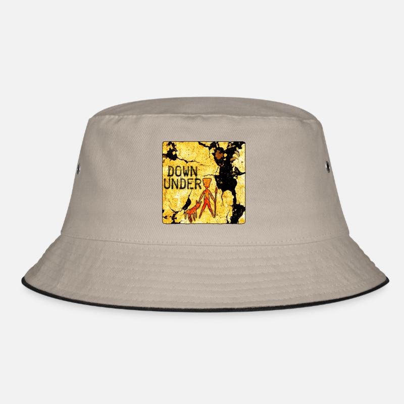 Earth Layer Art Print with Scratch Marks Australia Bucket Hat