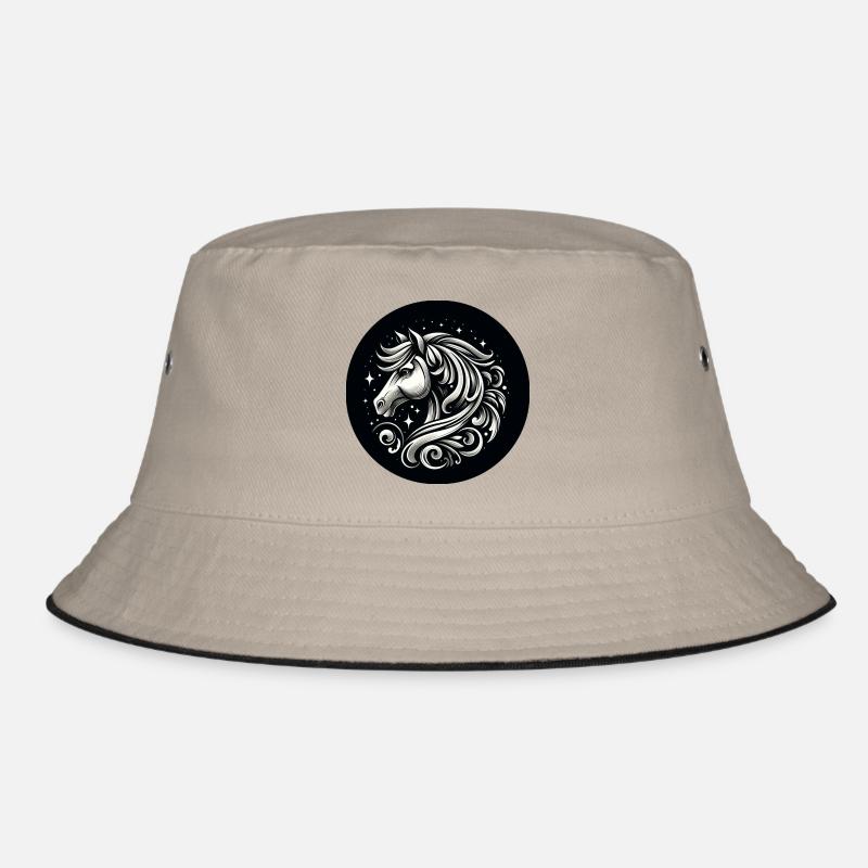 Pferd Kopf mit Sternen Bucket Hat