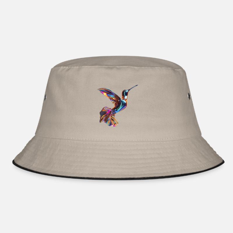 flying chromatic hummingbird Bucket Hat
