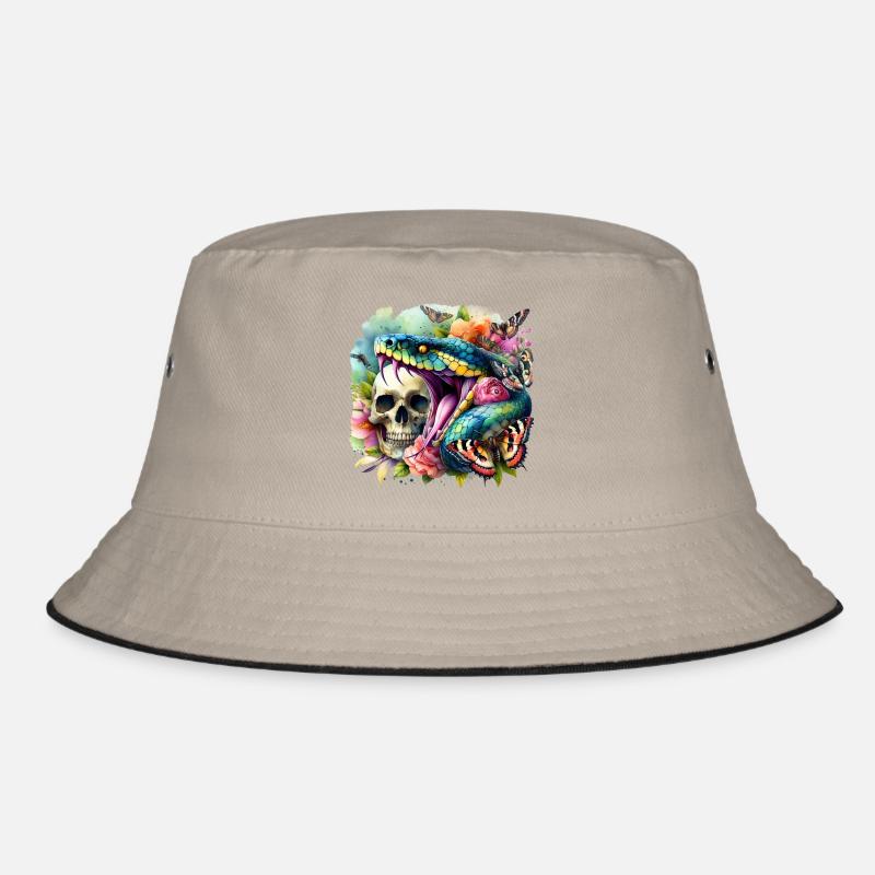 Schlangen-Schädel Bucket Hat
