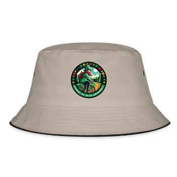 Irish St. Patrick’s Day Cycling Badge - Bucket Hat - khaki/black - Front