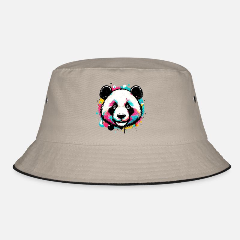 Panda - Bucket Hat - Khaki/Schwarz