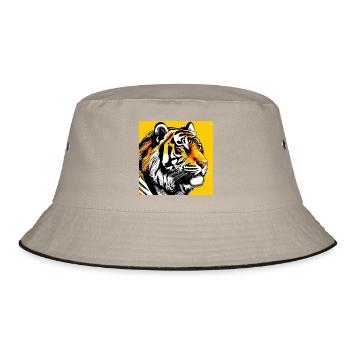 Tiger Pop Art - Bucket Hat - khaki/black - Front