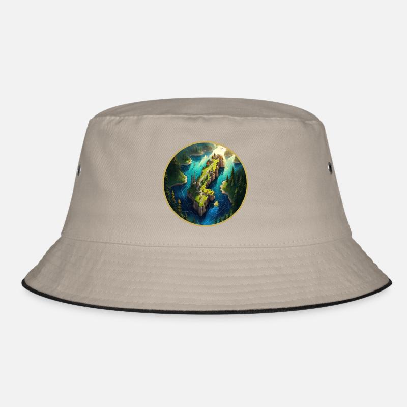 Fantasy Sweden map Bucket Hat
