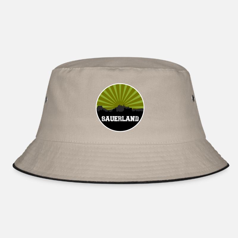 Sauerland Retro Skyline - Bucket Hat - Khaki/Schwarz