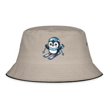 Pingouin skieur sports d’hiver aventure - Bob - kaki/noir - Devant