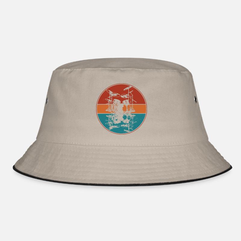 Drum set - Bucket Hat - Khaki/Schwarz