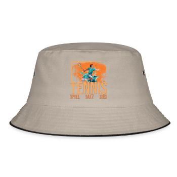 Spiel - Satz - Sieg - Bucket Hat - Khaki/Schwarz - Vorne