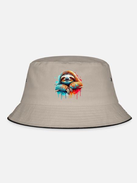 Faultier - Bucket Hat - Khaki/Schwarz