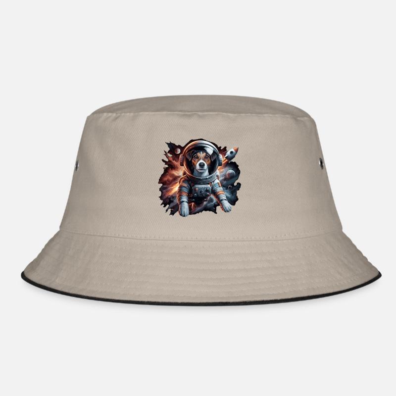 Astronaut Jack Russell Terrier Rocket Gift Bucket Hat