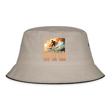 Floater - Aerial - Tuberide - Surfen - Bucket Hat - Khaki/Schwarz - Vorne