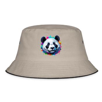 Panda - Bucket Hat - Khaki/Schwarz - Vorne