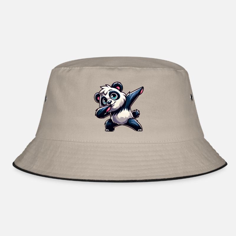 Cute Panda Makes Dab Cartoon Bucket Hat