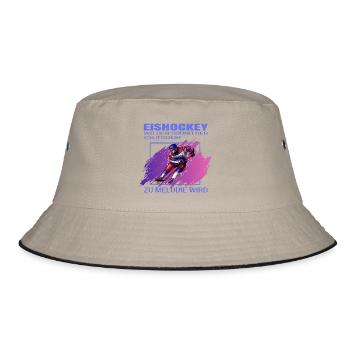 Wo der Sound der Schlittschuhe zur Melodie wird - Bucket Hat - Khaki/Schwarz - Vorne
