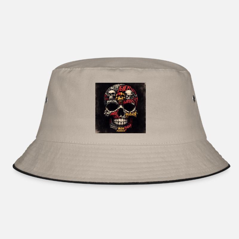 Schädel aus schwerem Metall Bucket Hat