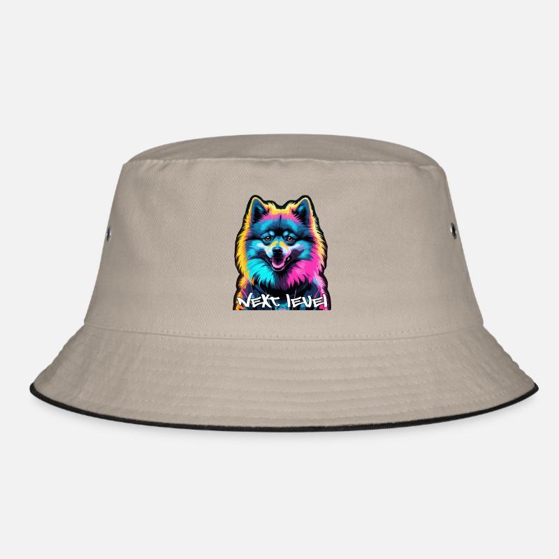 Kleinspitz Spitz Next Level Cyber Hund Geschenk Bucket Hat
