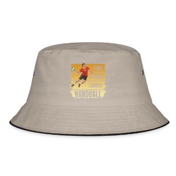 Tempo - Dynamik - Teamwork - Handball - Bucket Hat - Khaki/Schwarz - Vorne