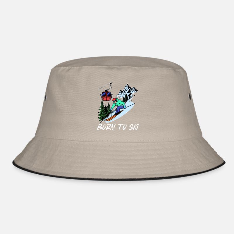 Wintersport Schifahren Statement Schifahrer Eis Bucket Hat