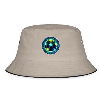 Emblème de football néon avec bague en étoile - Bob - kaki/noir - Devant