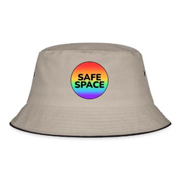 LGBT-sicherer Raum - Bucket Hat - Khaki/Schwarz - Vorne