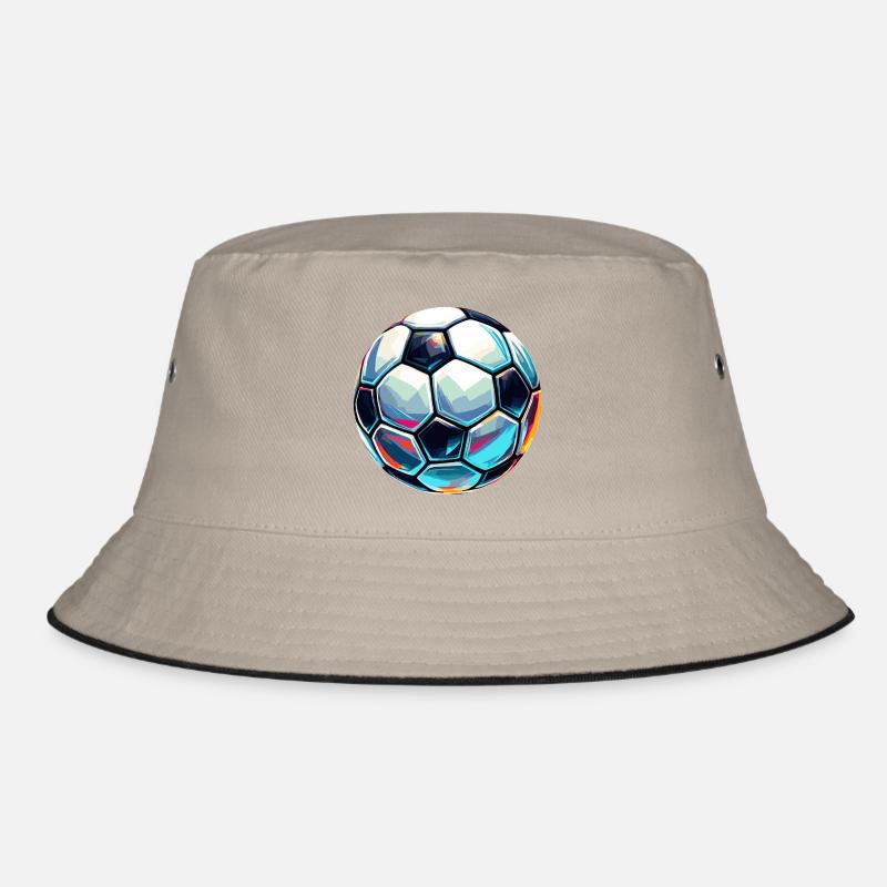 Bunt schimmernder Fußball mit Lichtreflexe Bucket Hat
