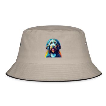 Bergamasco Berger Chien Race Dessin Animé Kawaii - Bob - kaki/noir - Devant