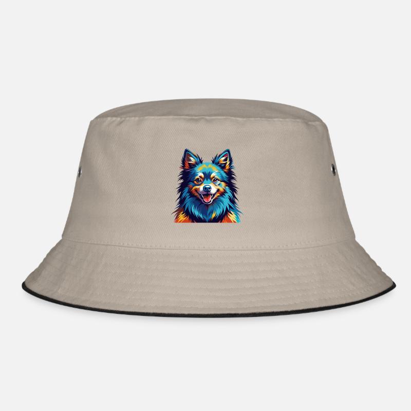Deutsche Spitz Hunderasse Bunte Karikatur Kawaii Bucket Hat