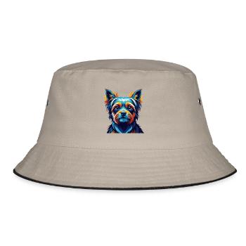 Perro De Presa Mallorquin Dog Breed Cartoon Kawaii - Bucket Hat - khaki/black - Front
