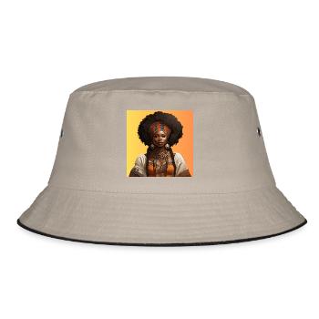 Afro Style Splendeur Ethnique - Bob - kaki/noir - Devant