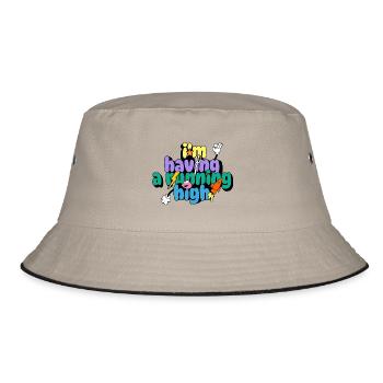 Running high - Bucket Hat - Khaki/Schwarz - Vorne