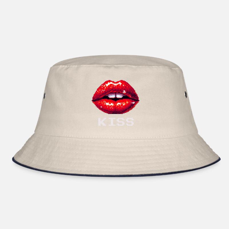 Red lips, kiss Bucket Hat