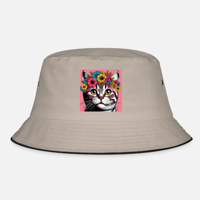 Chat avec des fleurs Bob