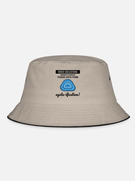 Rock Hound Collecting Collector Geology Geologist - Bucket Hat - khaki/black - Front