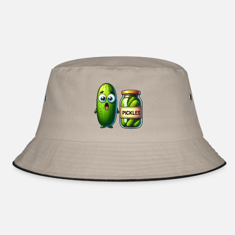 Cucumber's Pickle Predicament: Shocked and Jarred! Bucket Hat