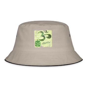 om mit ganesha e 35 - Bucket Hat - Khaki/Schwarz - Vorne