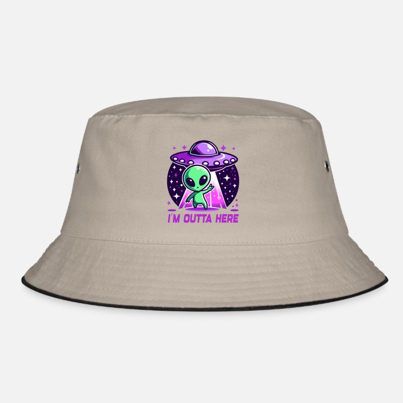 Alien I'm Outta Here Aliens Bucket Hat