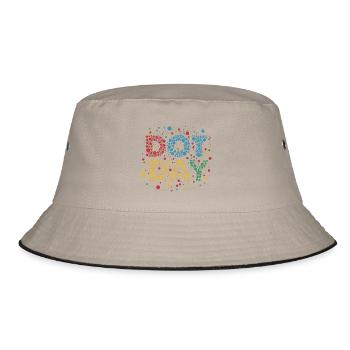 DOT DAY - Bucket Hat - khaki/black - Front