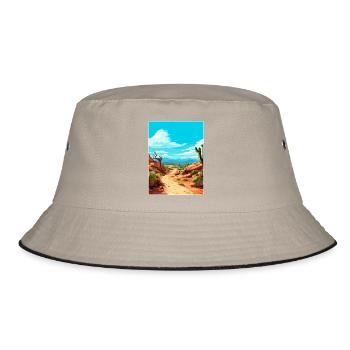 Jujuy Argentina Travel Poster Souvenir Paint WPA - Bucket Hat - khaki/black - Front