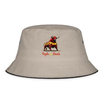 Der Stolz Alicante Flagge Design - Bucket Hat - Khaki/Schwarz - Vorne