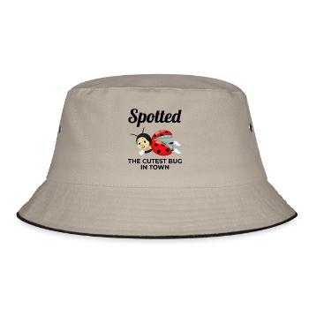 Ladybugs Insect Collector Entomology Entomologist - Bucket Hat - khaki/black - Front