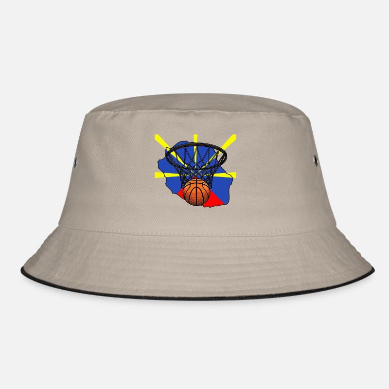 Basket drapeau 974 - Bob - kaki/noir