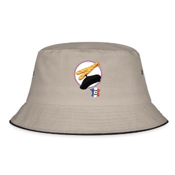 Hergestellt in Frankreich - Bucket Hat - Khaki/Schwarz - Vorne