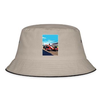 Melbourne Circuit Motorsport Rennen Australien Rennen - Bucket Hat - Khaki/Schwarz - Vorne